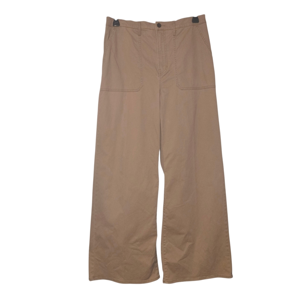 a.n.a Y2K Style Size 14 High 1/2 Elastic Waist Tan Wide Leg Pocketed Pants